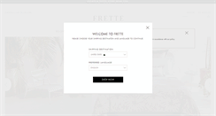 Desktop Screenshot of international.frette.com