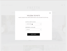 Tablet Screenshot of international.frette.com